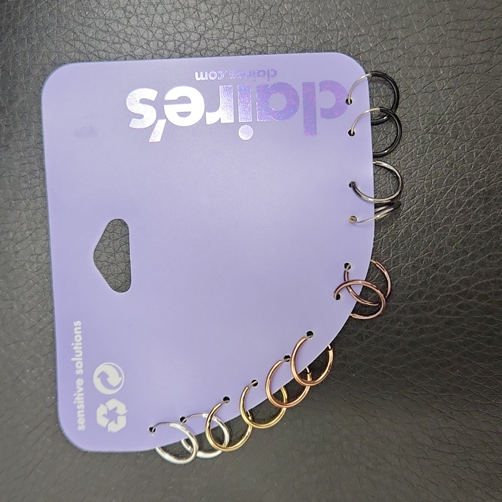 Claire's little hoop earrings multipack